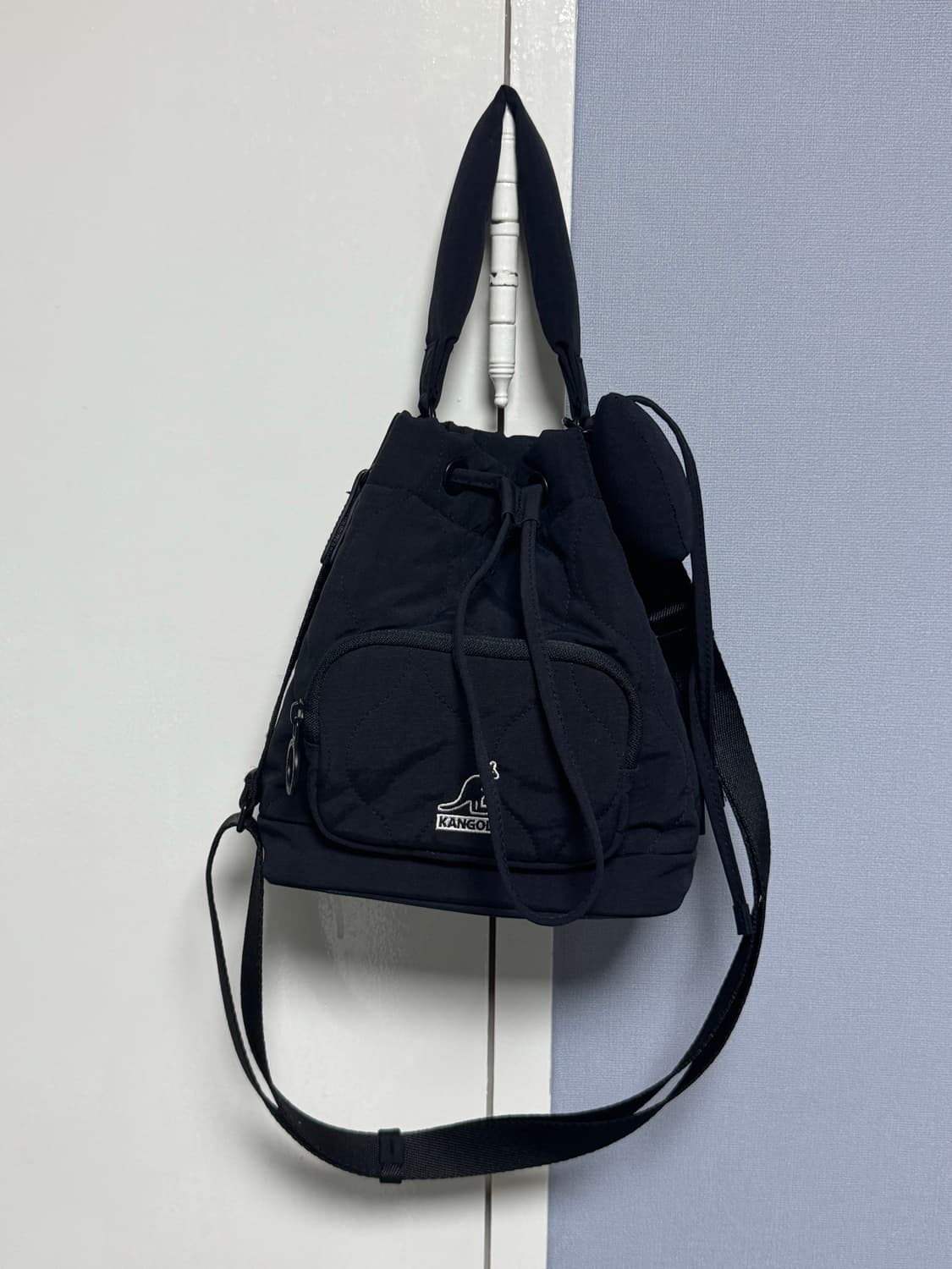 캉골 블랙 퀼팅 버킷백 상품이미지2