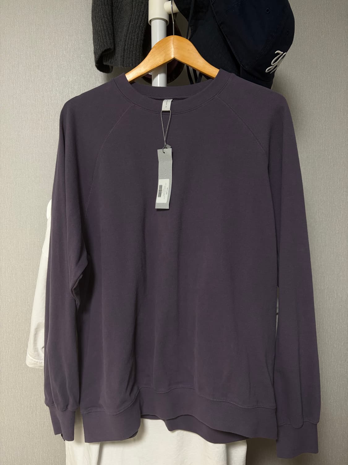 [2] 새상품 우드비 라이트 웨이트 스웻 셔츠 워시드 퍼플 상품이미지2