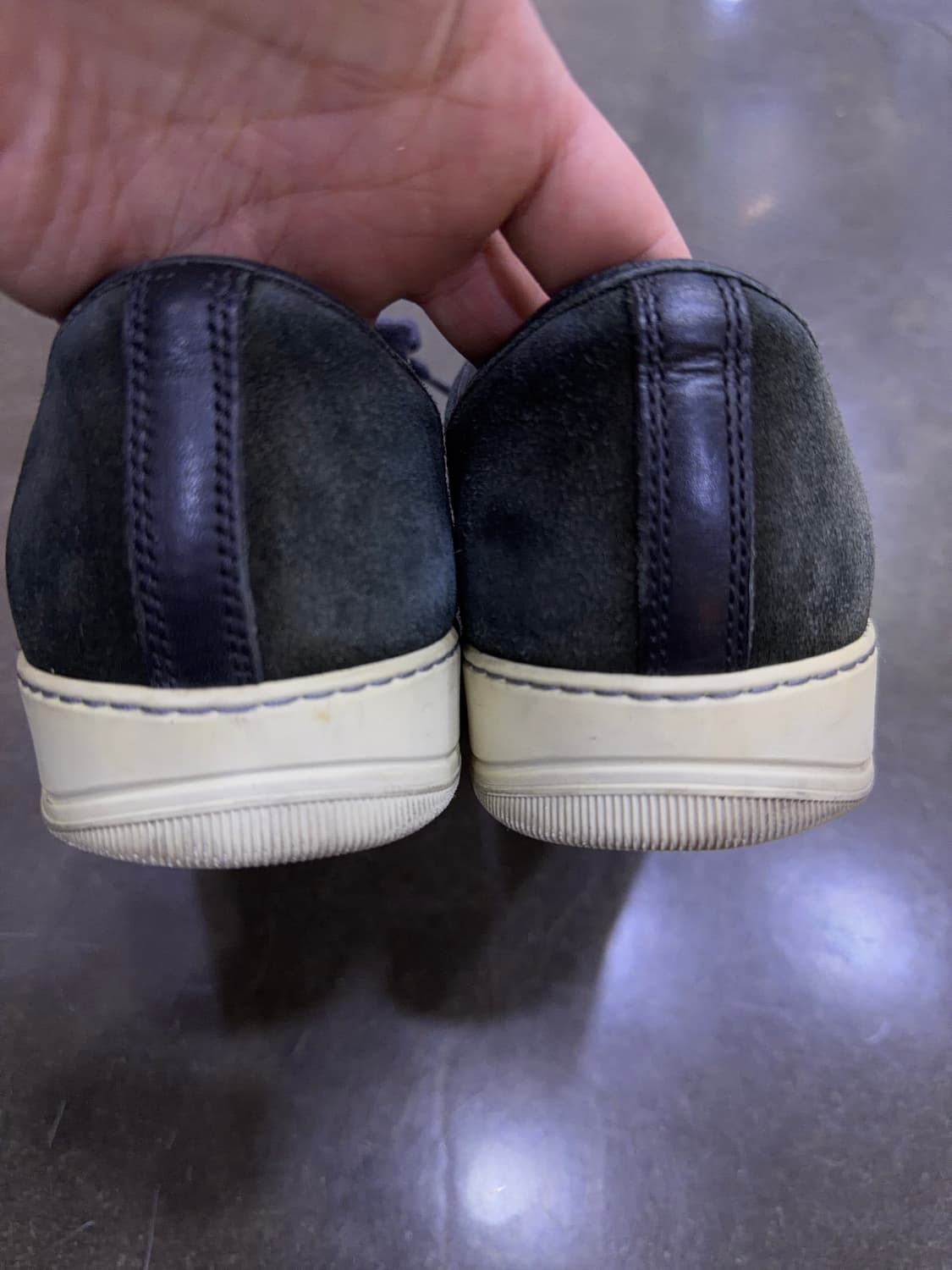 랑방 벨루어 스웨이드 레더 블랙 스니커즈 8 (270) 상품이미지6