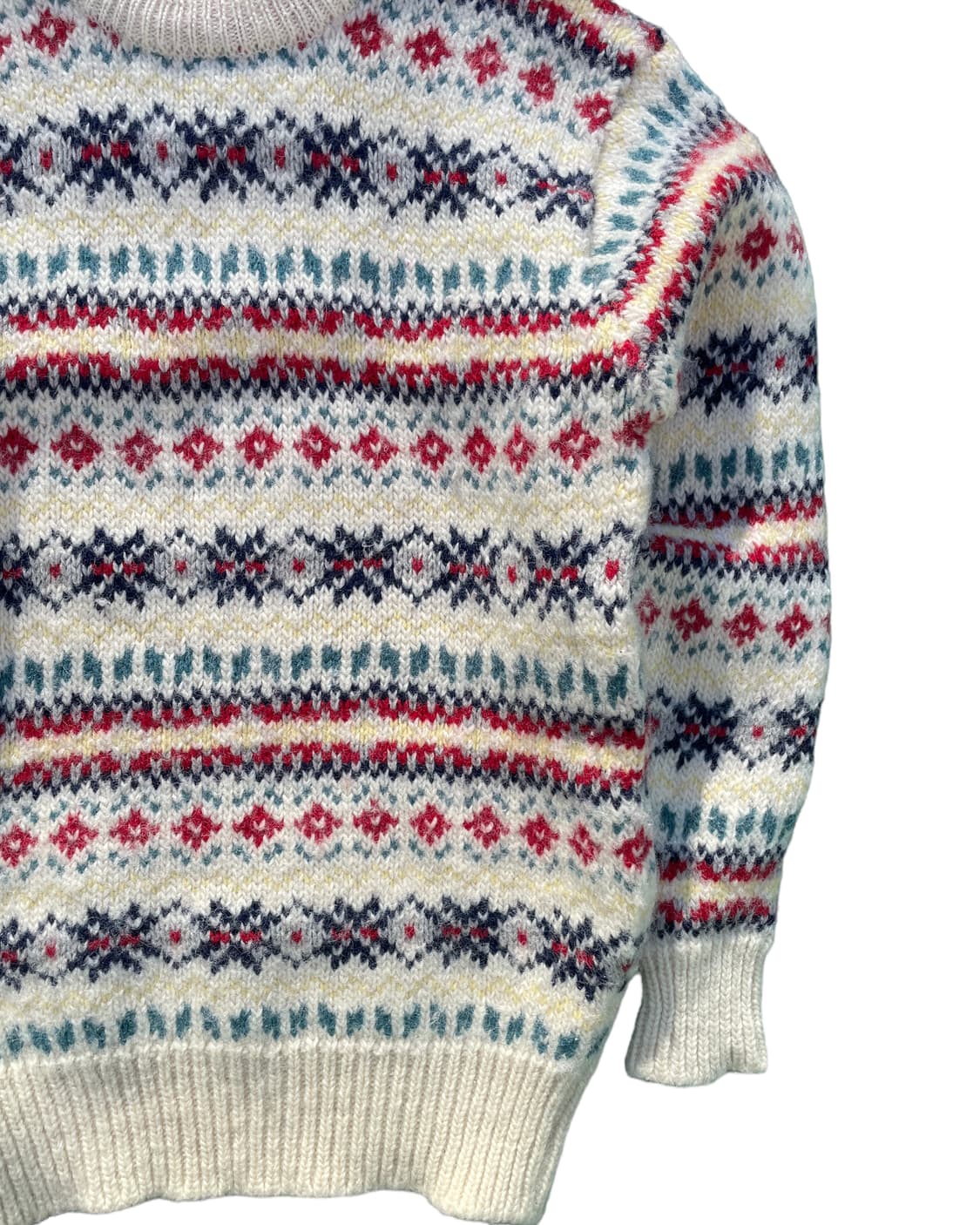80‘s fair isle wool sweater 상품이미지3