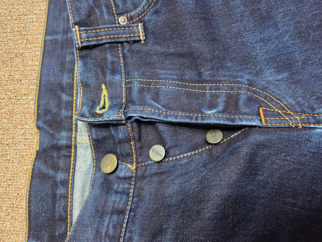 칼하트 셀비지데님 청바지 버튼플라이 32×32 상품이미지2