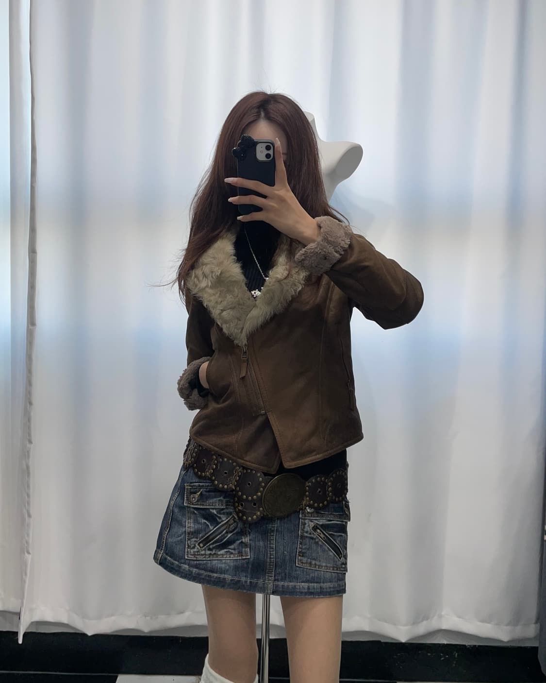 🎸브라운 스웨이드 퍼 자켓🎸 상품이미지4