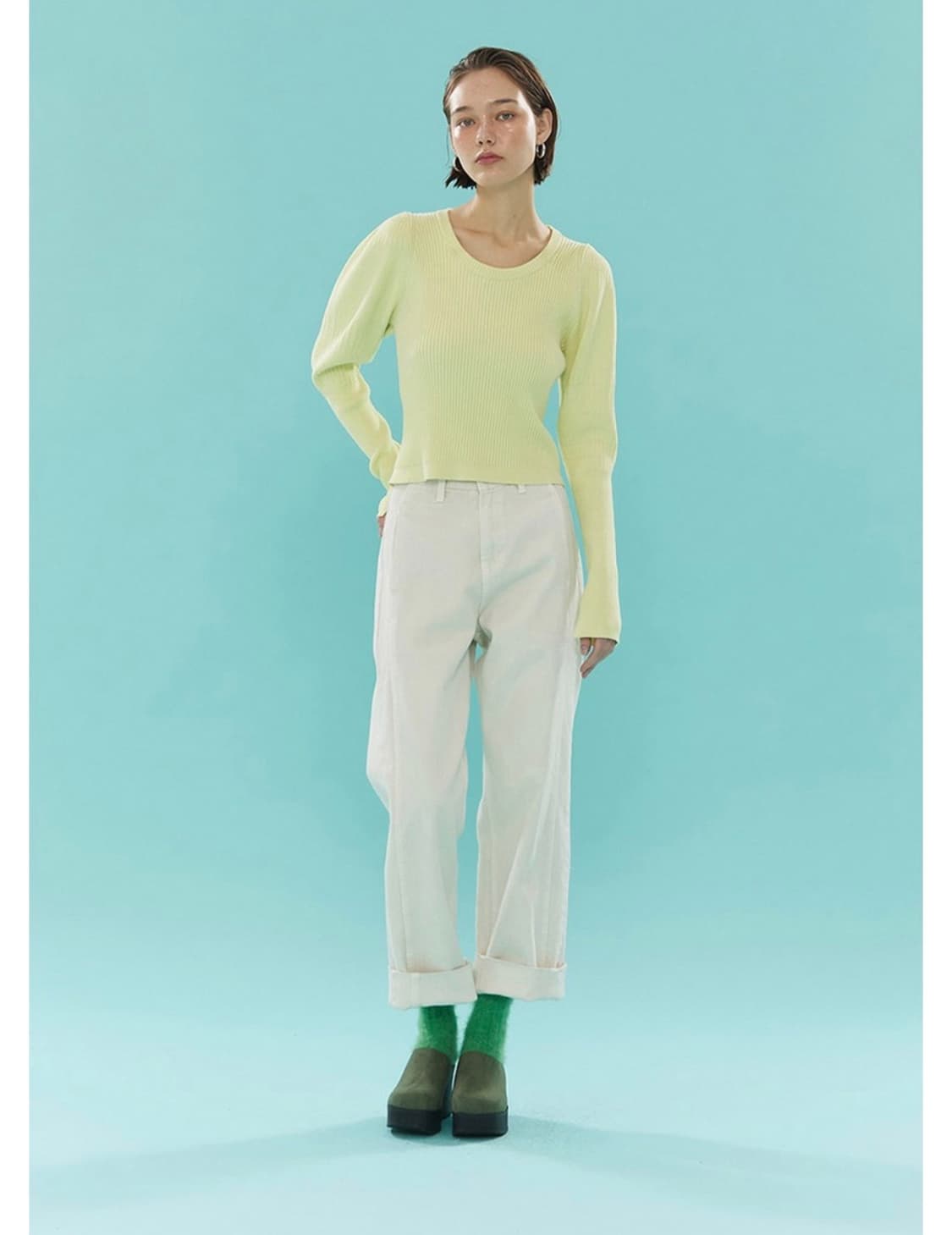 ahwe 아위 볼륨슬리브 니트 상품이미지2