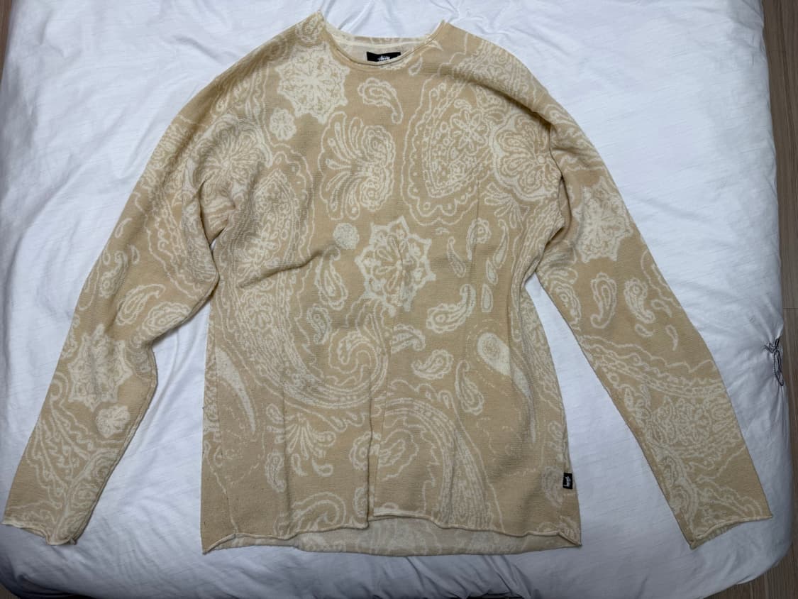 스투시 페이즐리 스웨터 베이지 상품이미지1