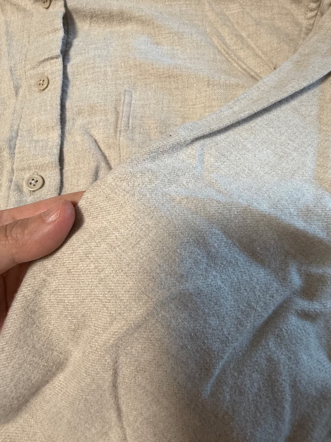 무인양품 오가닉코튼 헨리넥 베이지셔츠 M 상품이미지4