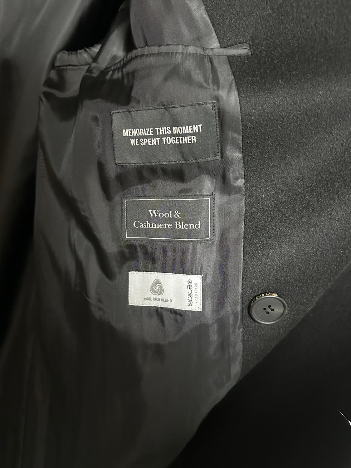 (L) 인사일런스 캐시미어 더블 롱 코트 블랙 상품이미지7