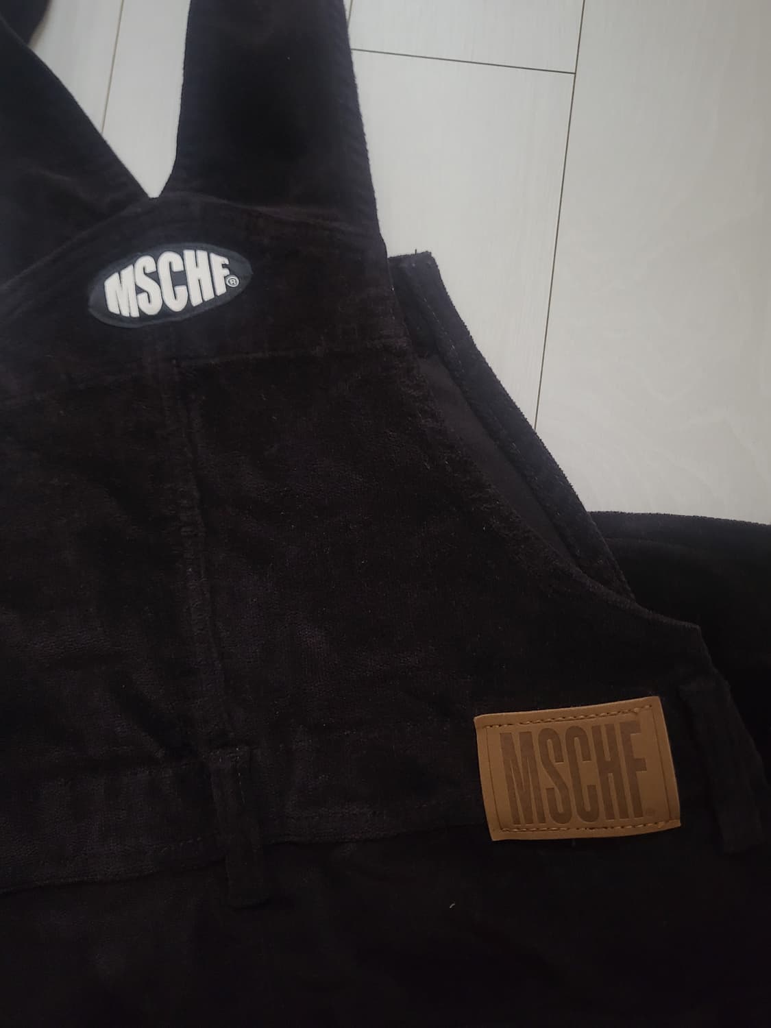 미스치프 오버롤 미디 스커트 브라운 상품이미지4