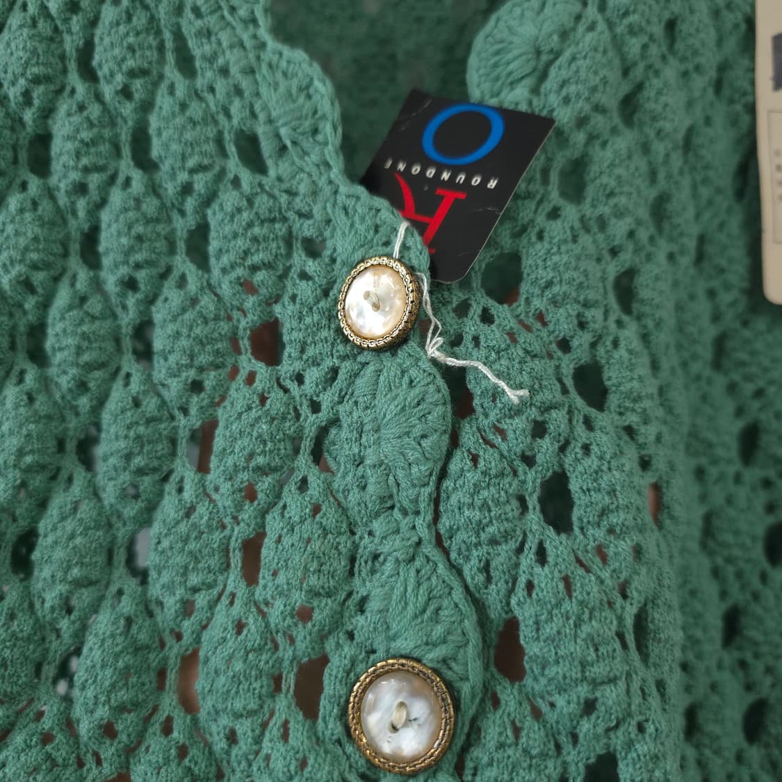 그린 펀칭 크로쉐 니트 가디건 상품이미지7