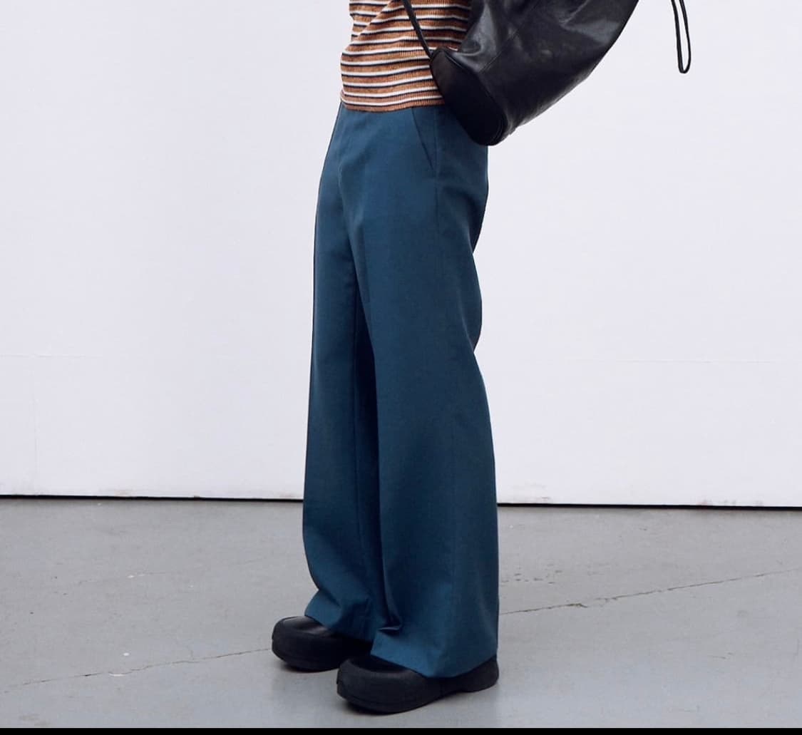 RECTO 24s/s 파도바 스트레이트핏 팬츠 블루(M) see 상품이미지1