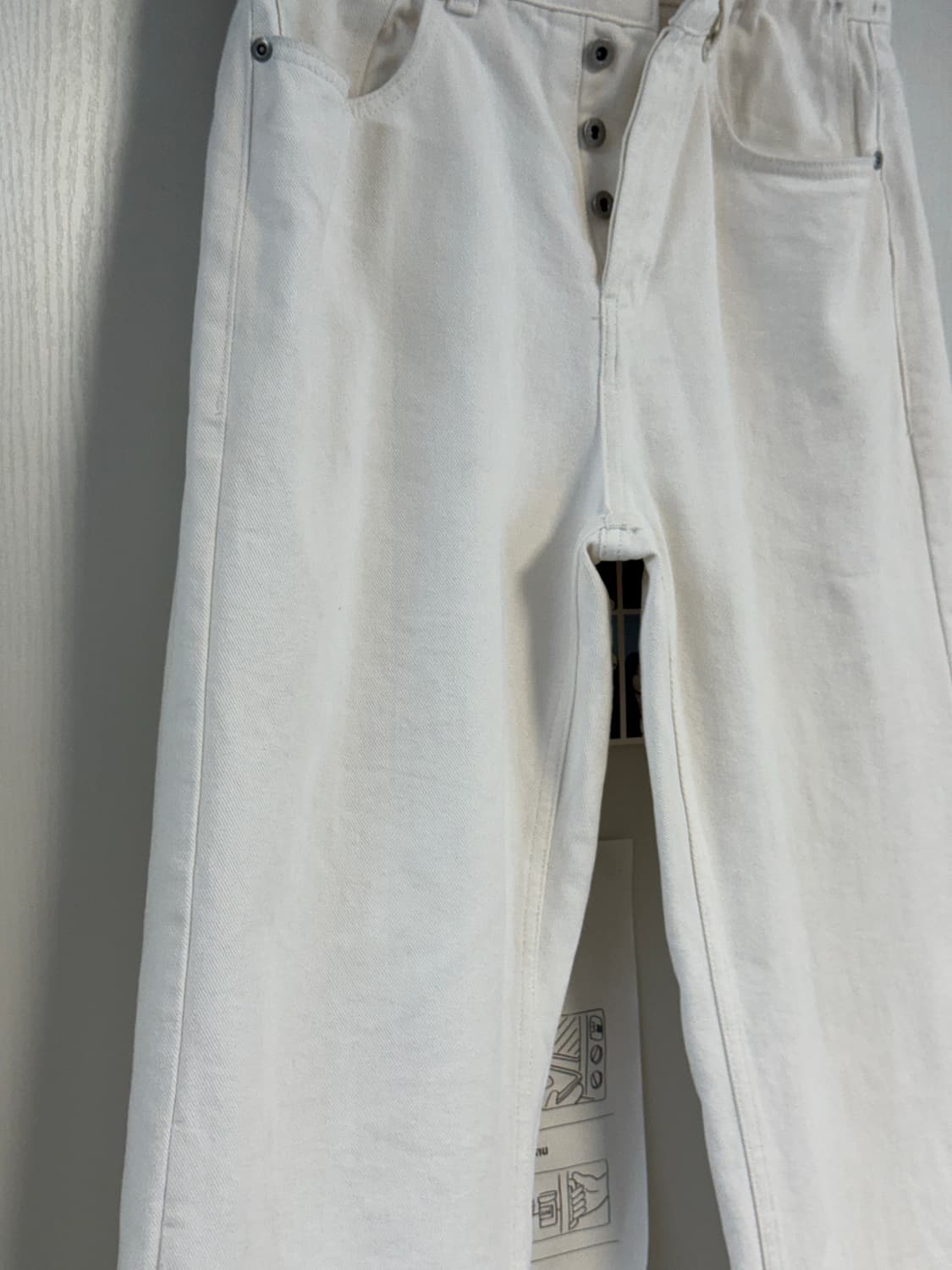 [M 사이즈] RYOO(알와이오오) White Washed Jeans 상품이미지2
