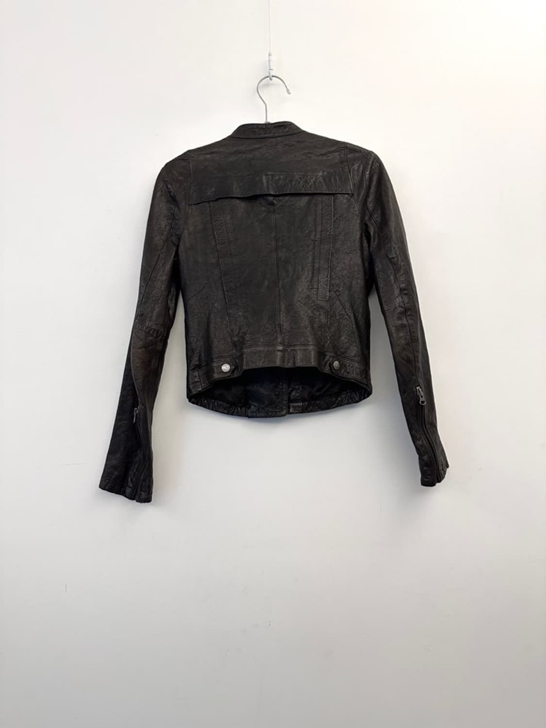 TATE short leather jacket / deep brown 상품이미지5