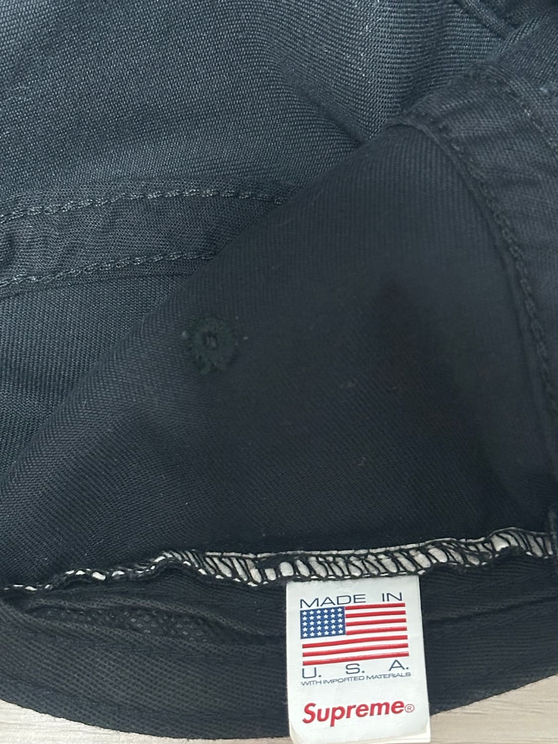 슈프림 워시드 치노 트윌 캠프캡 블랙 24SS 상품이미지4