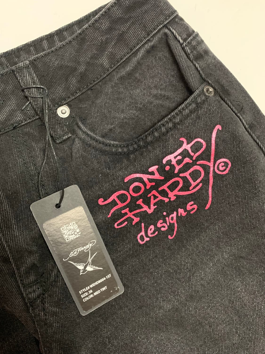 [새제품] 에드하디 블랙 데님 와이드 팬츠 상품이미지4