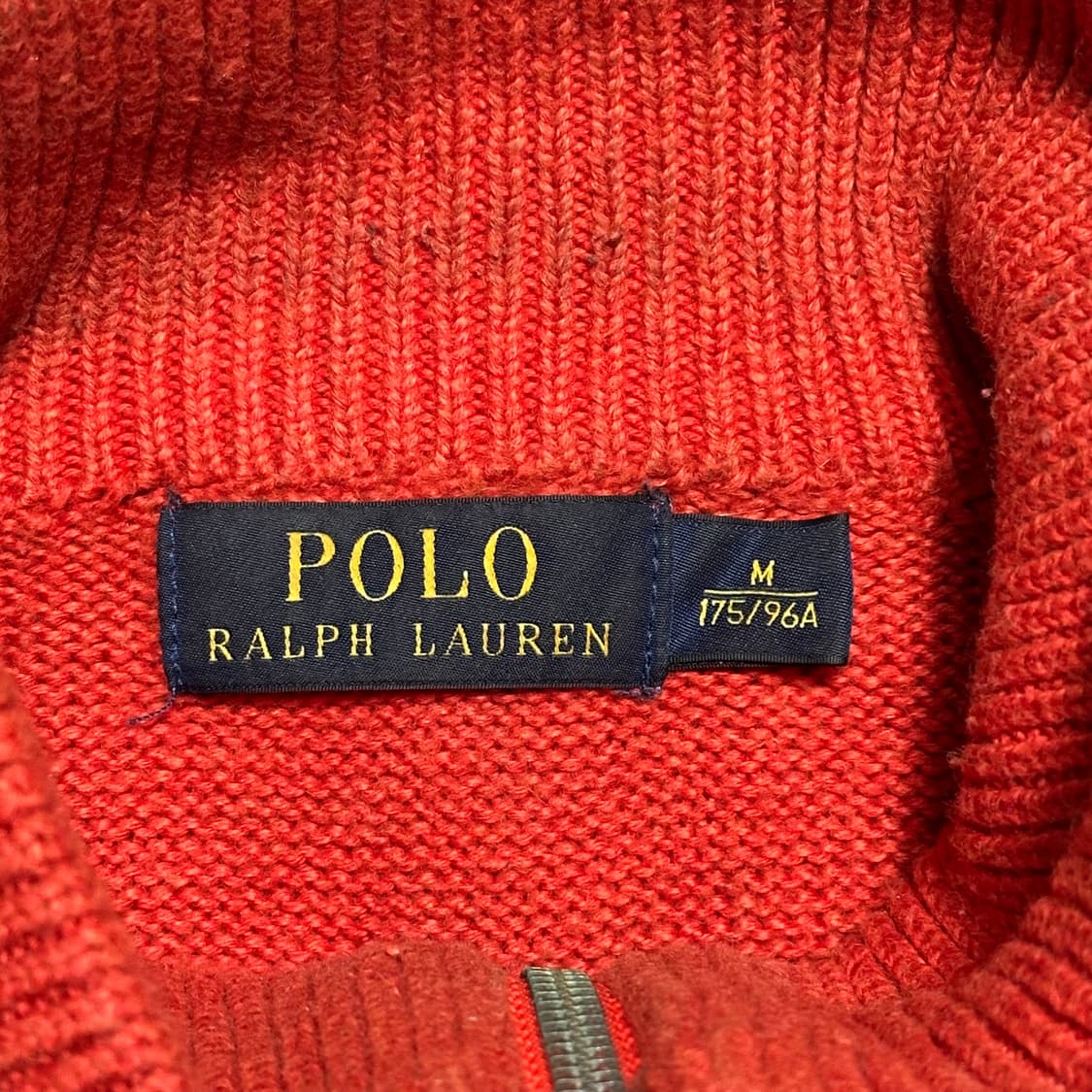 M 폴로랄프로렌 오렌지 반집업 코튼 니트 상품이미지4