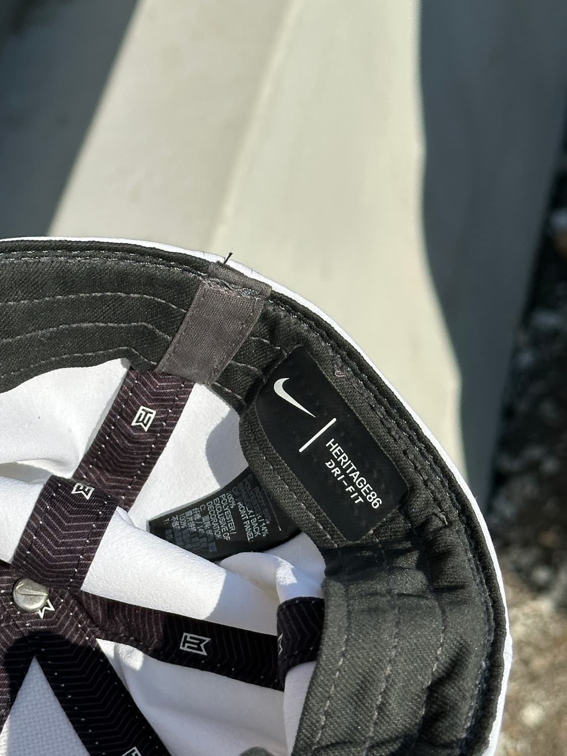 [M-L] 나이키 타이거우즈 로고 화이트 볼캡 모자 상품이미지6