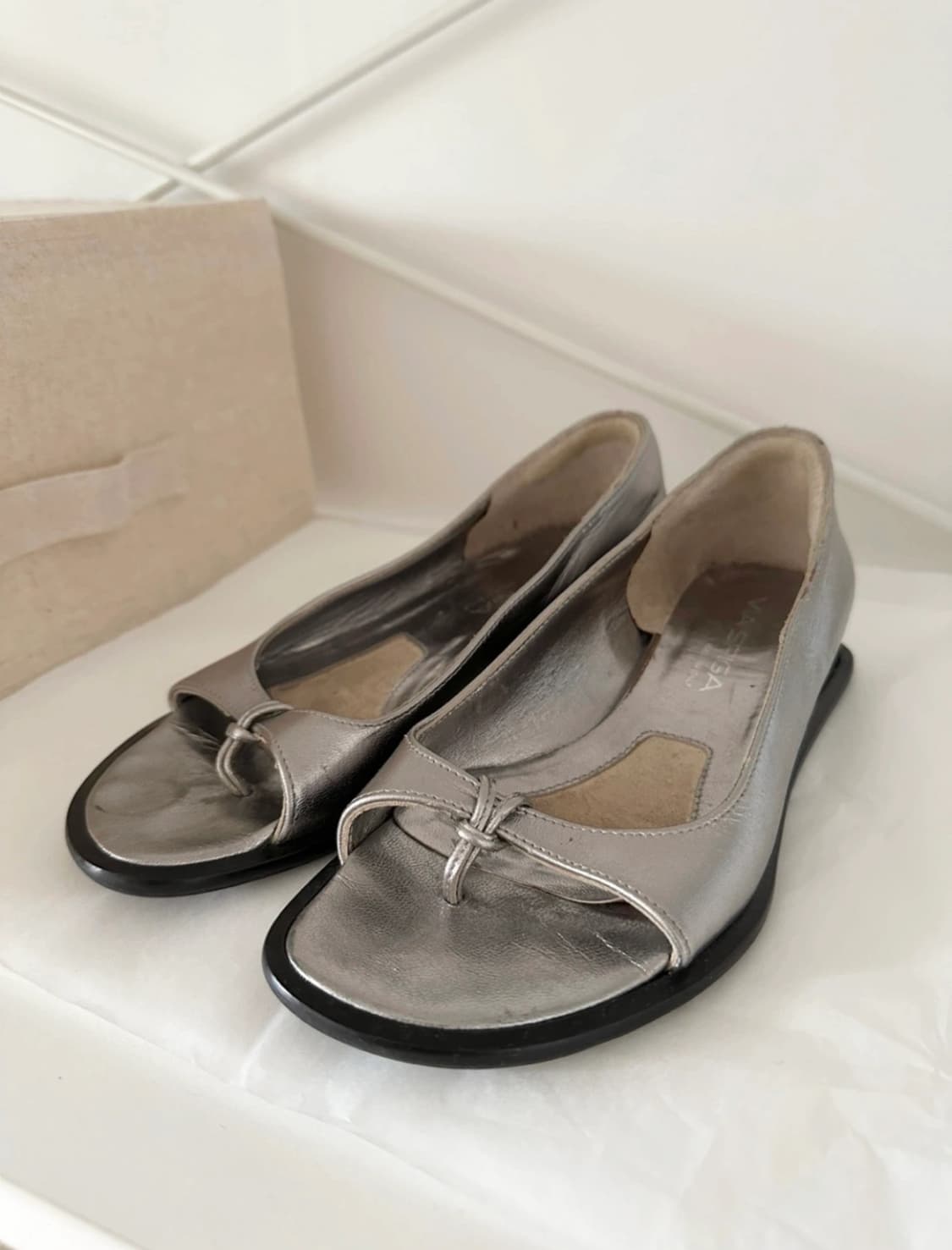 VIA SPIGA. Silver Leather Sandal 상품이미지2