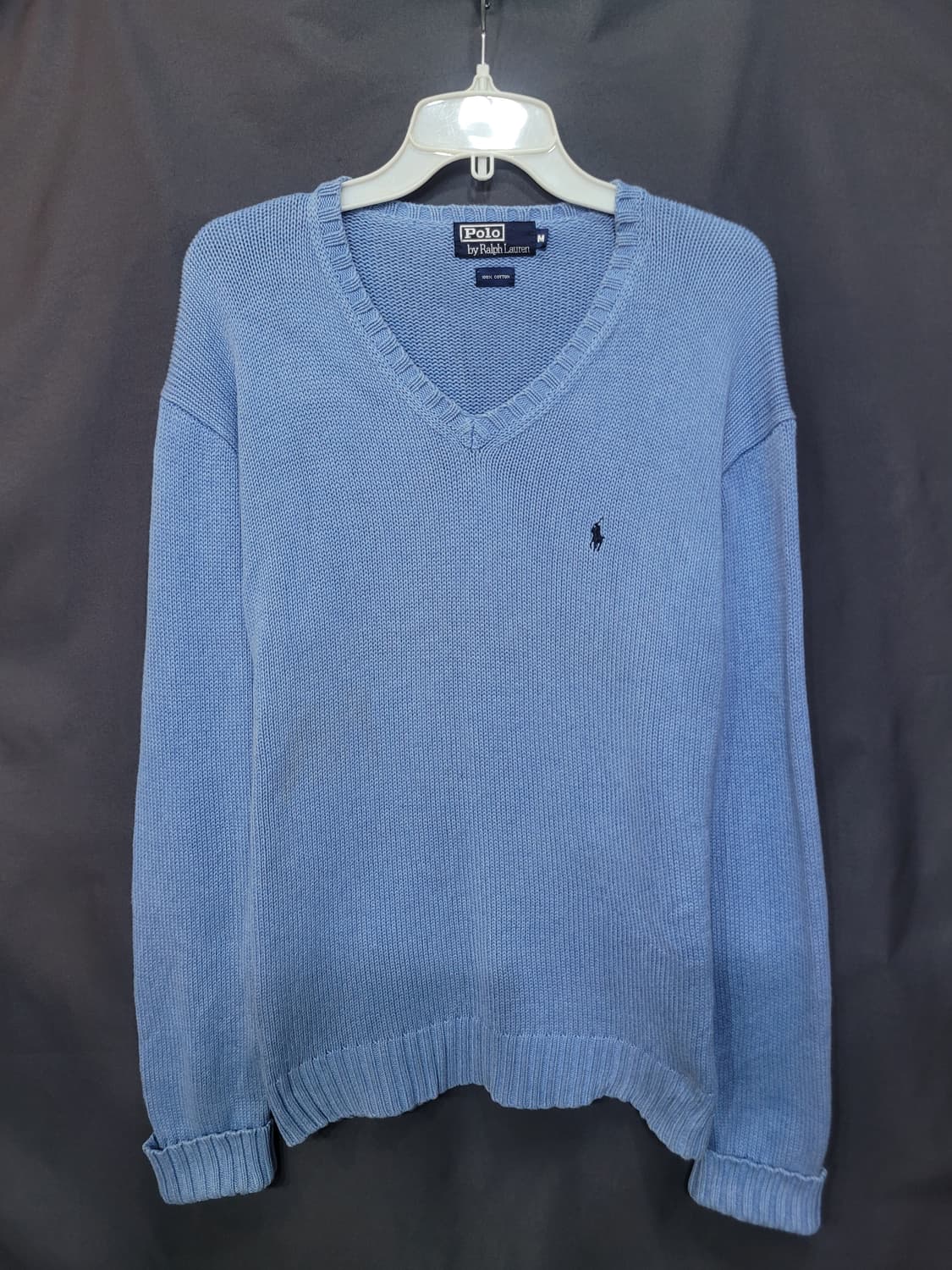 Ralph Lauren 랄프로렌 빈티지 스카이블루 브이넥 니트 상품이미지1