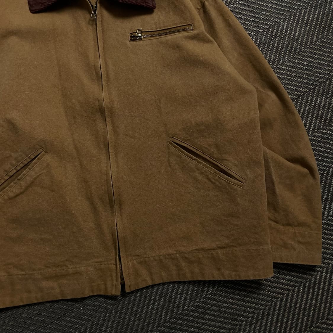 빈티지 올드스쿨 캔버스 워크 자켓 브라운y 4499 상품이미지3