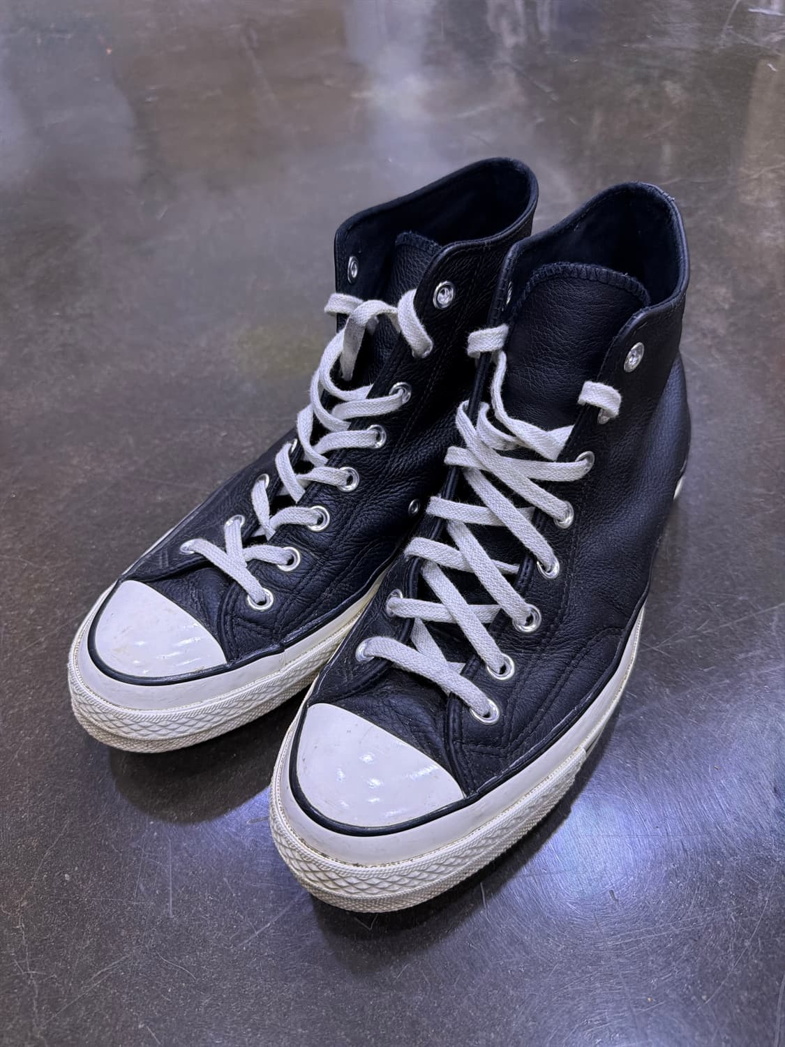 컨버스 올스타 척테일러 70 하이 레더 가죽 블랙 280 상품이미지1