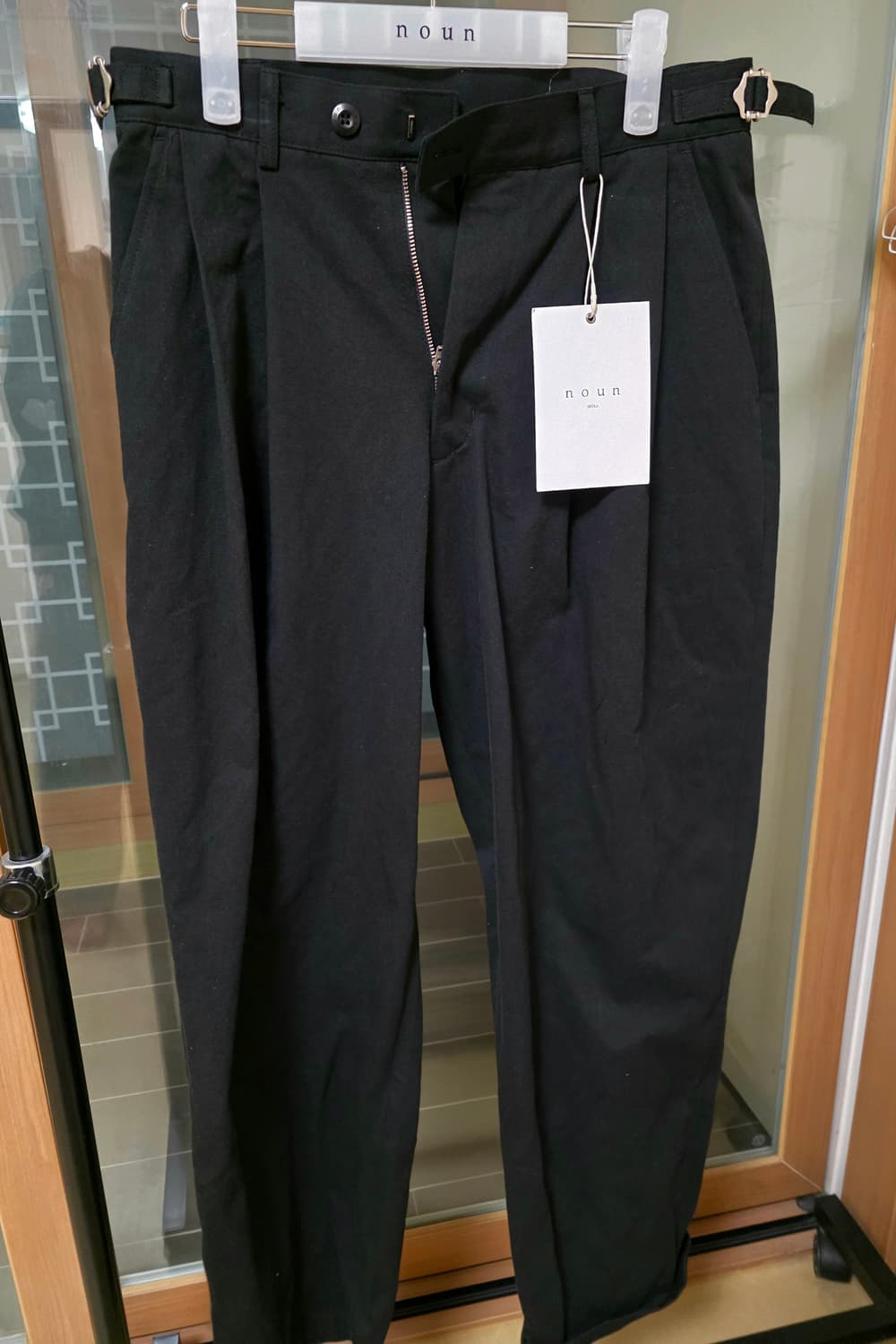 [택미제거 새상품] 노운 와이드 치노 팬츠 블랙 0사이즈 상품이미지2