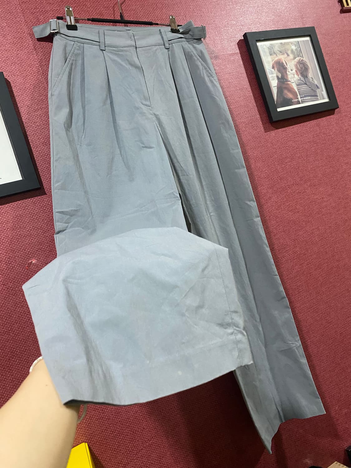 믹쏘 그레이 핀턱 와이드 슬랙스 24 상품이미지3