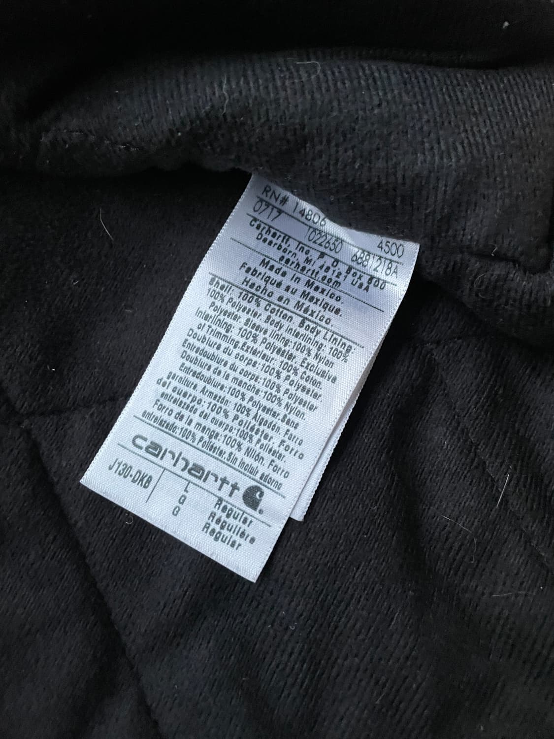 칼하트 j130 DKB 다크 브라운 액티브 자켓 샌드스톤 상품이미지7