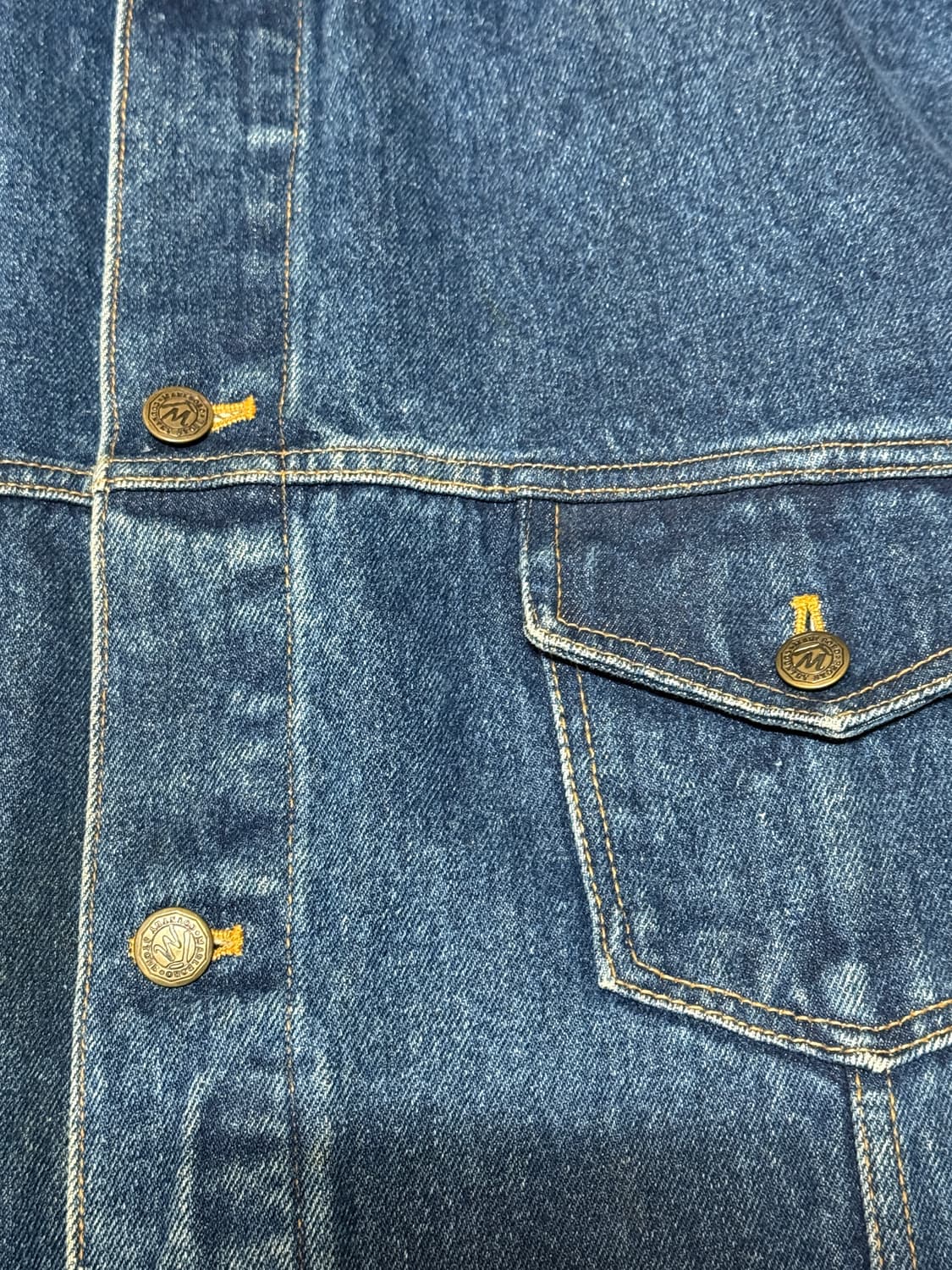 90s 말보로 컨트리 스토어 made in korea 레더넥 데님자켓 상품이미지5