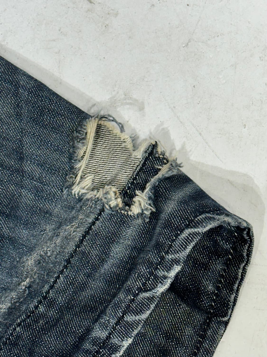 에비수 진청 호랑이 자수 와이드 워싱 데님 힙합 새깅 팬츠 청바지  상품이미지8