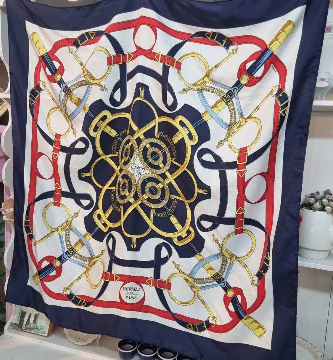 (에르메스) 빈티지 에페롱도르실크 스카프 상품이미지4