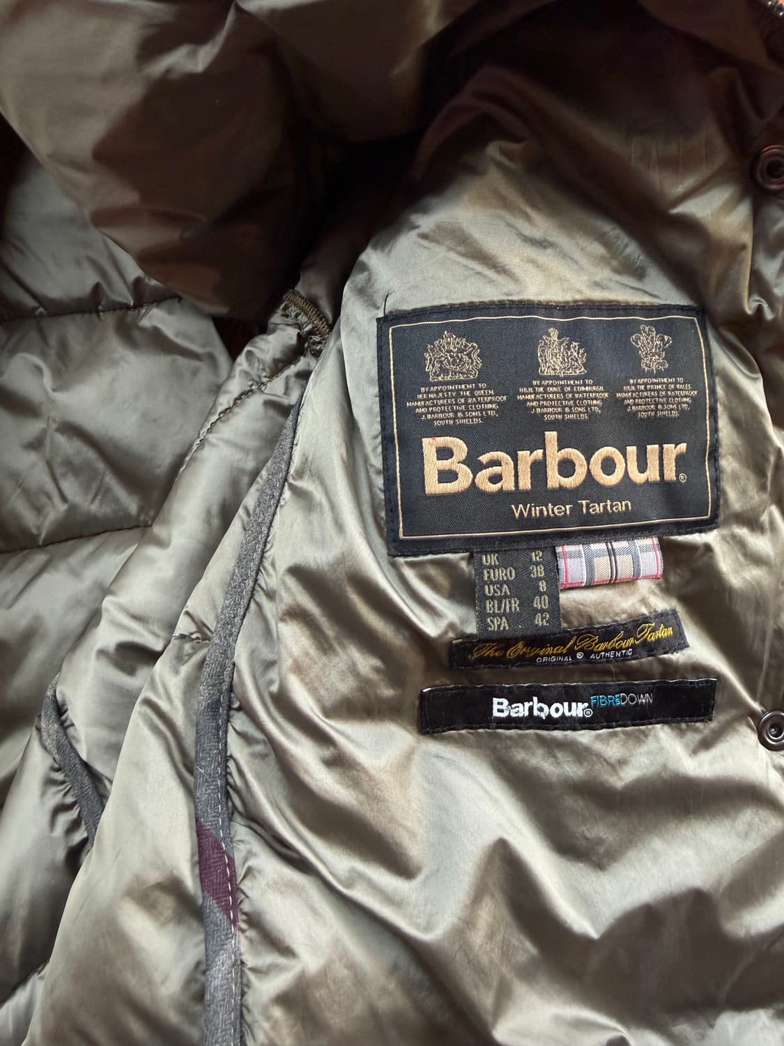 UK12/ 바버 피버다운 나일론 패딩 점퍼 상품이미지10