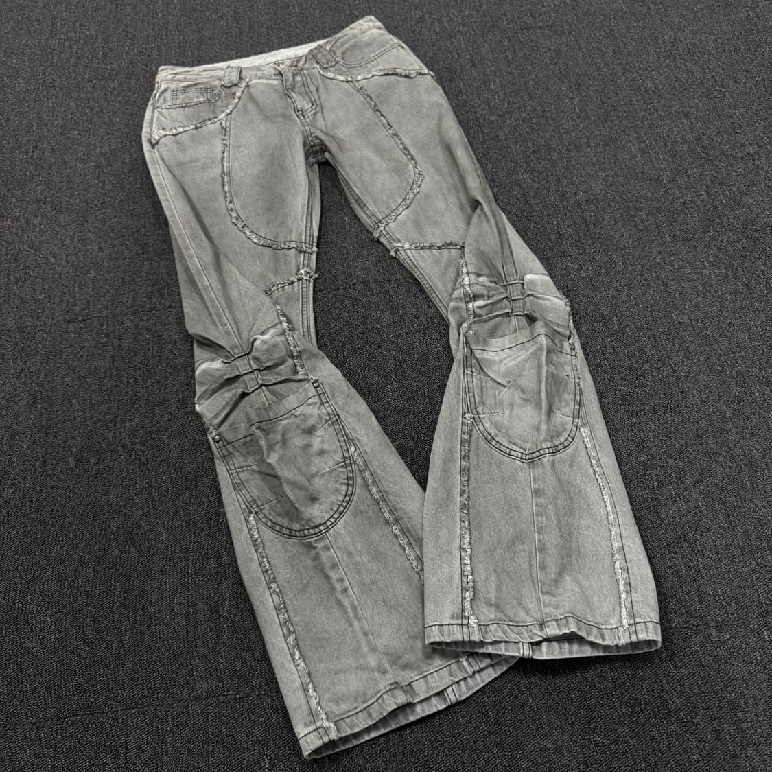 Yeel leey 셔링 컷 부츠 데님 팬츠 상품이미지4