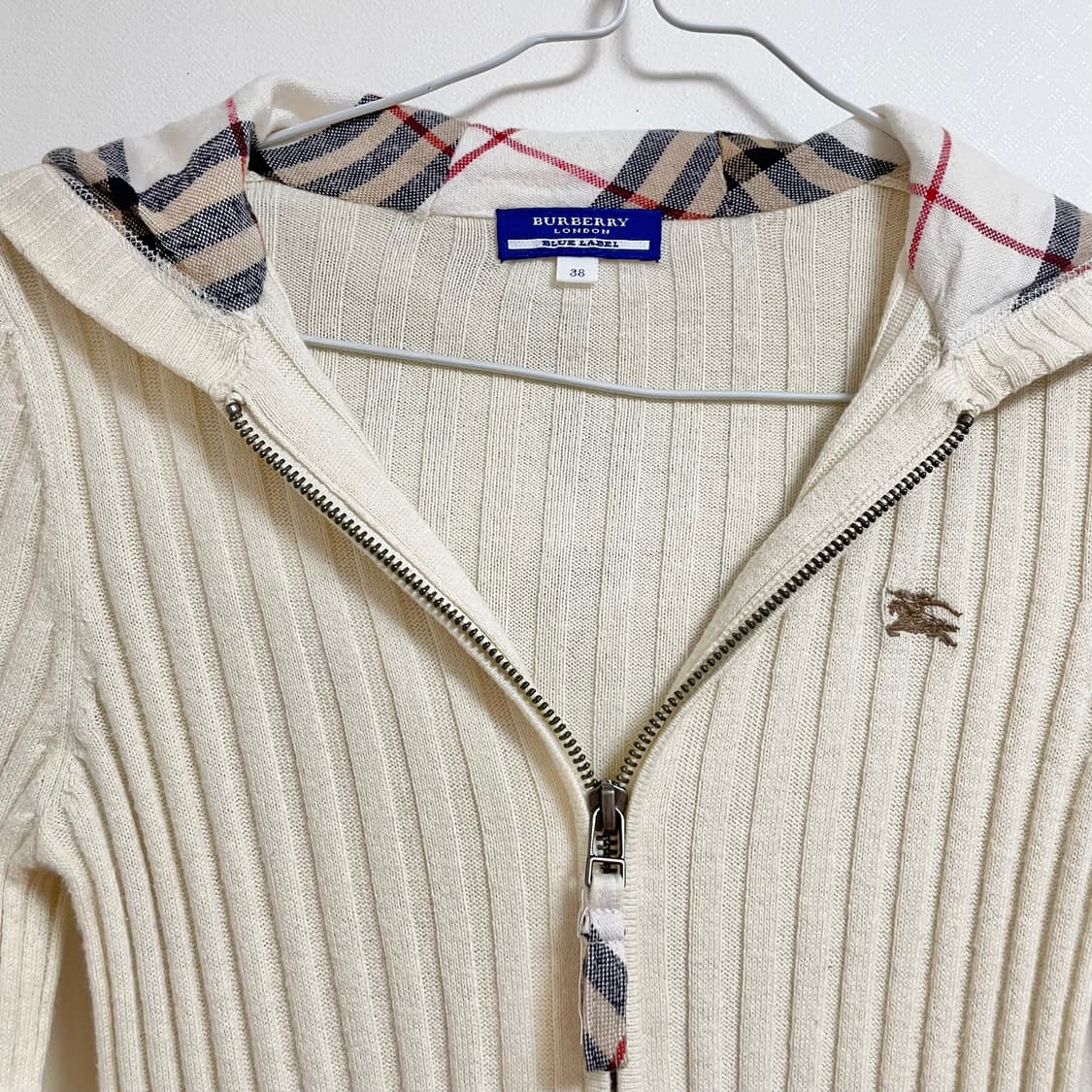 Burberry 버버리 라떼맛 골지 딱붙 후드집업 버버리골지 버버리후드 상품이미지5