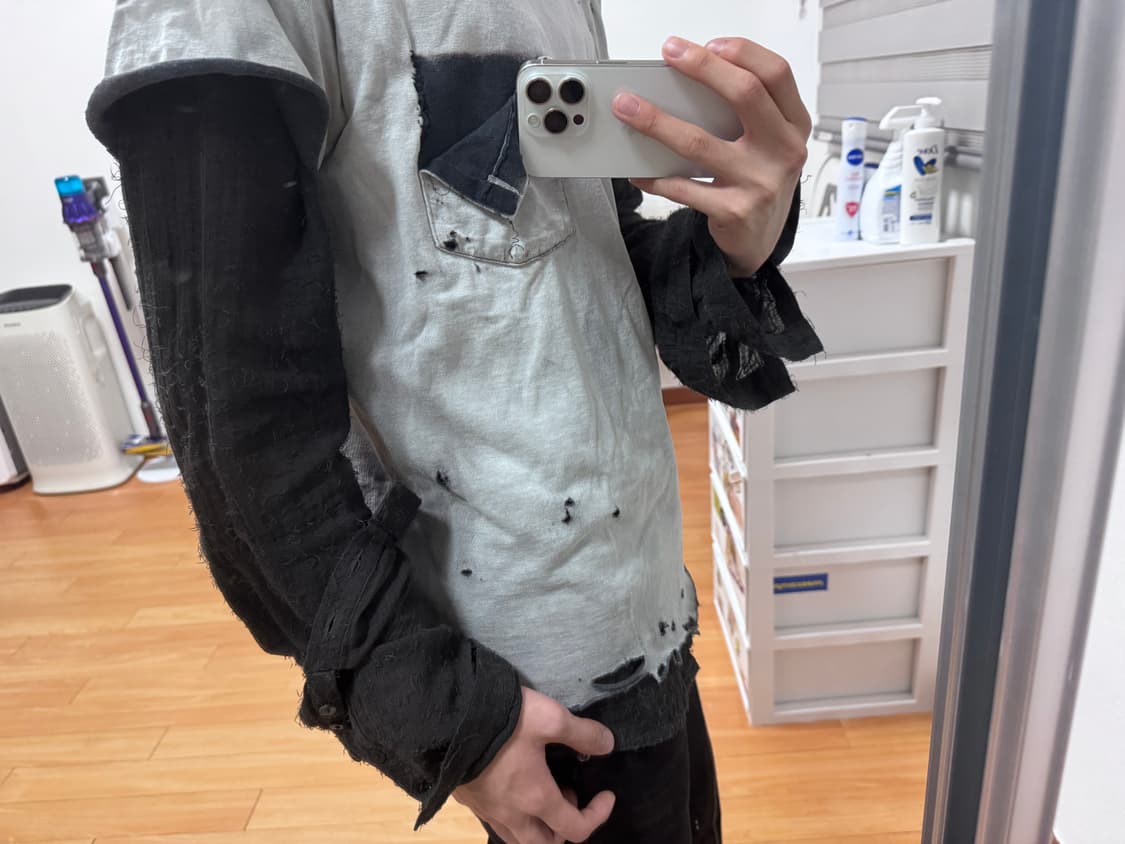 blackmerle double sleeve endo gray [M] 상품이미지1