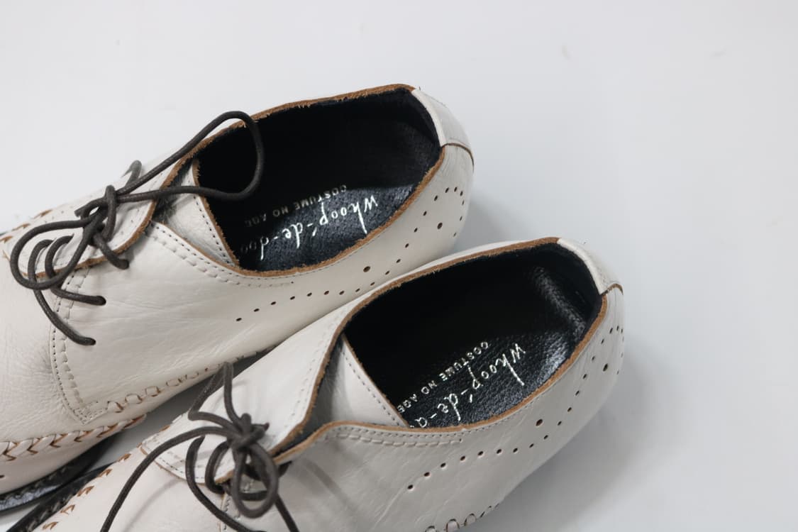 새상품) 훕데두 빈티지 화이트 레더 윙팁 옥스퍼드 슈즈 상품이미지6