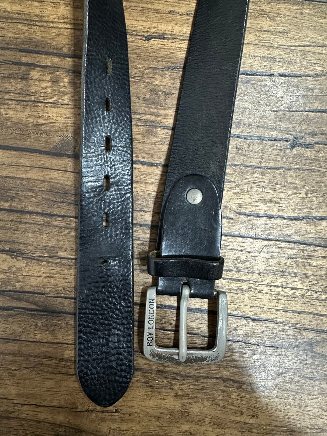 보이런던(Boy London) 빈티지 천연가죽 블랙 벨트 상품이미지9