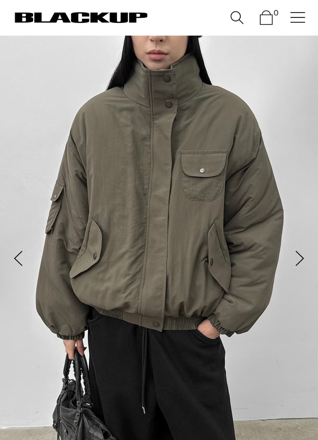 블랙업 코페일 카고 봄버점퍼(6온스) 상품이미지2