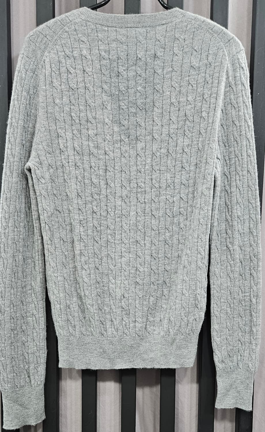 23FW 라코스테 케이블 크루넥 가디건 멜란지그레이 95 상품이미지2