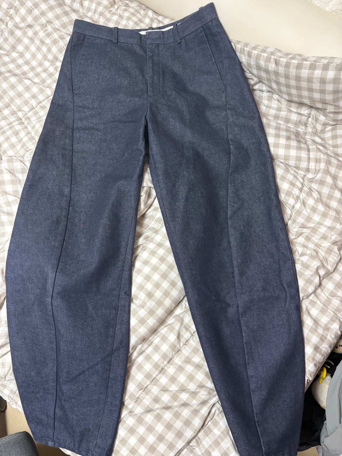 [M]인템포무드 커브드 와이드 데님 팬츠_인디고 상품이미지2