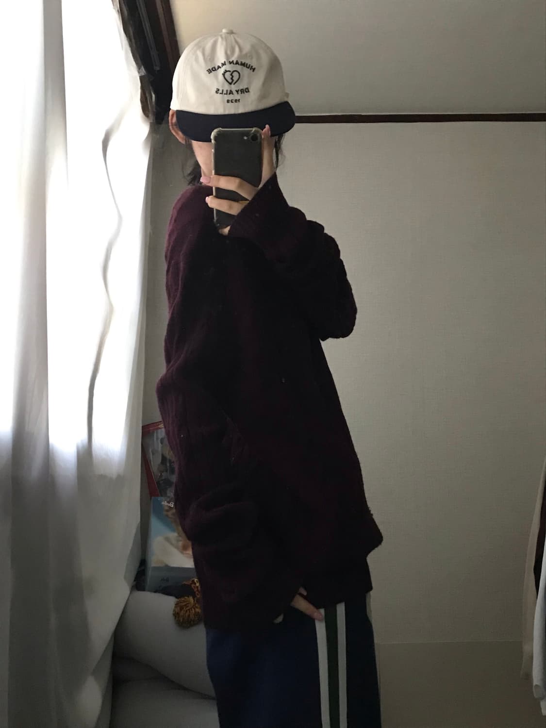 폴로 버건디 케이블 니트 상품이미지4