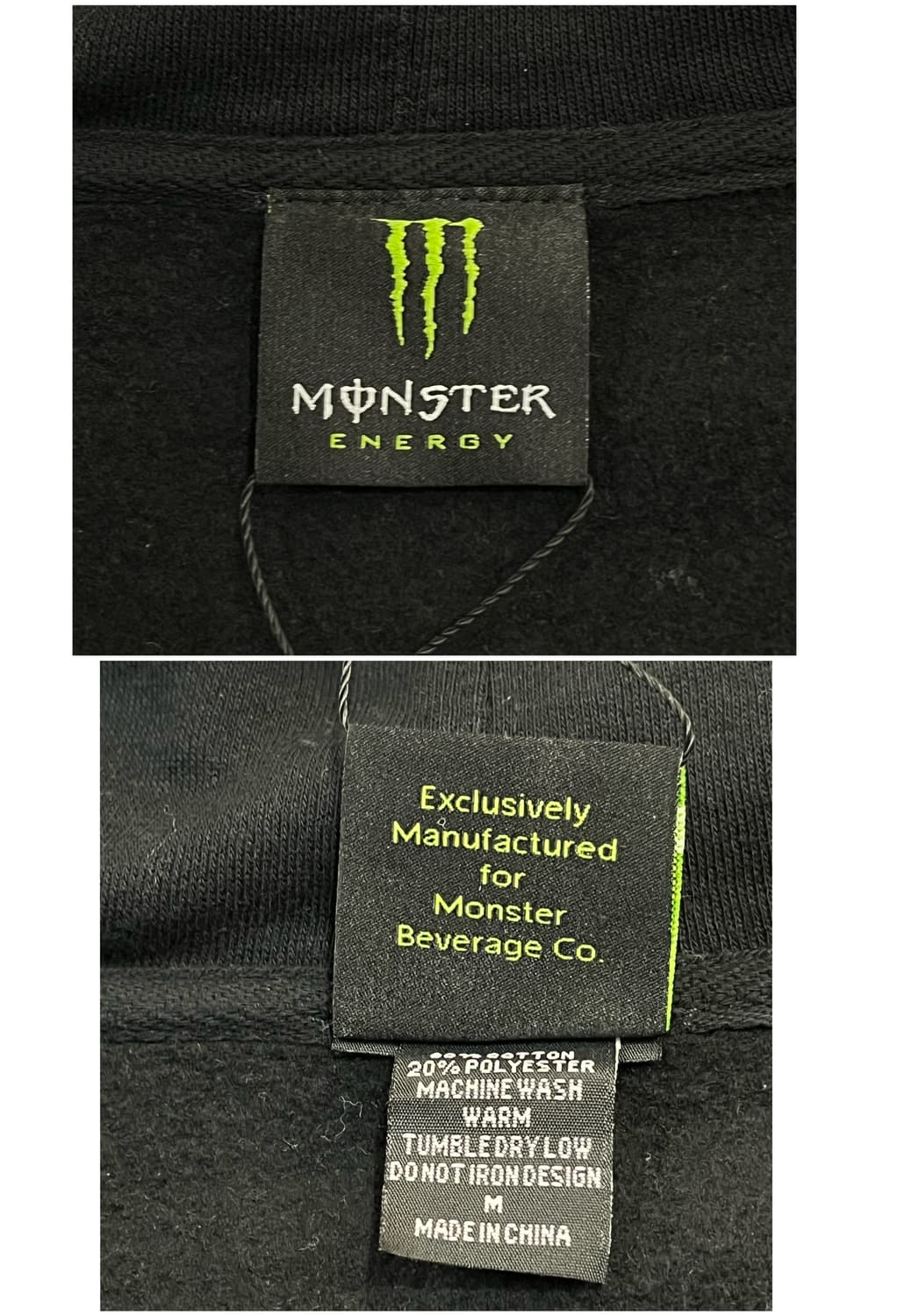 몬스터 에너지 후드집업 블랙 M #csz2208 상품이미지4