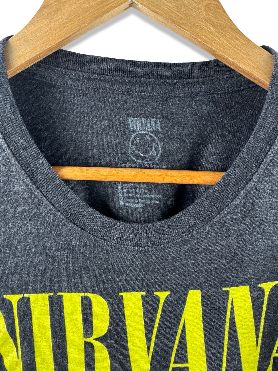 너바나 오피셜 레인보우 스마일 그래픽 밴드티셔츠2117 상품이미지5