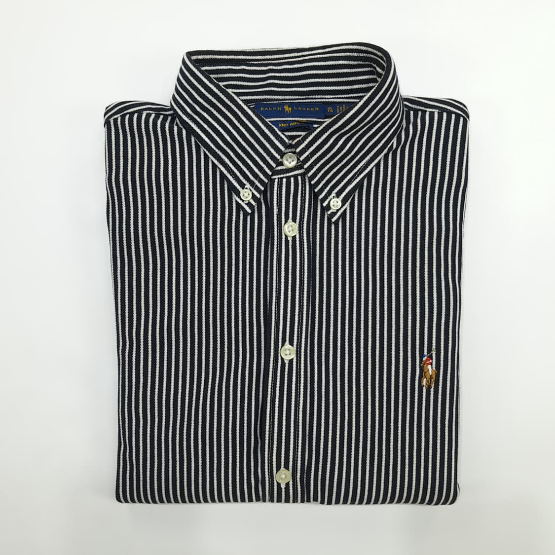 CN371W XL 폴로 랄프로렌 모던 스트라이프 니트 옥스포드 긴팔 셔츠 상품이미지8