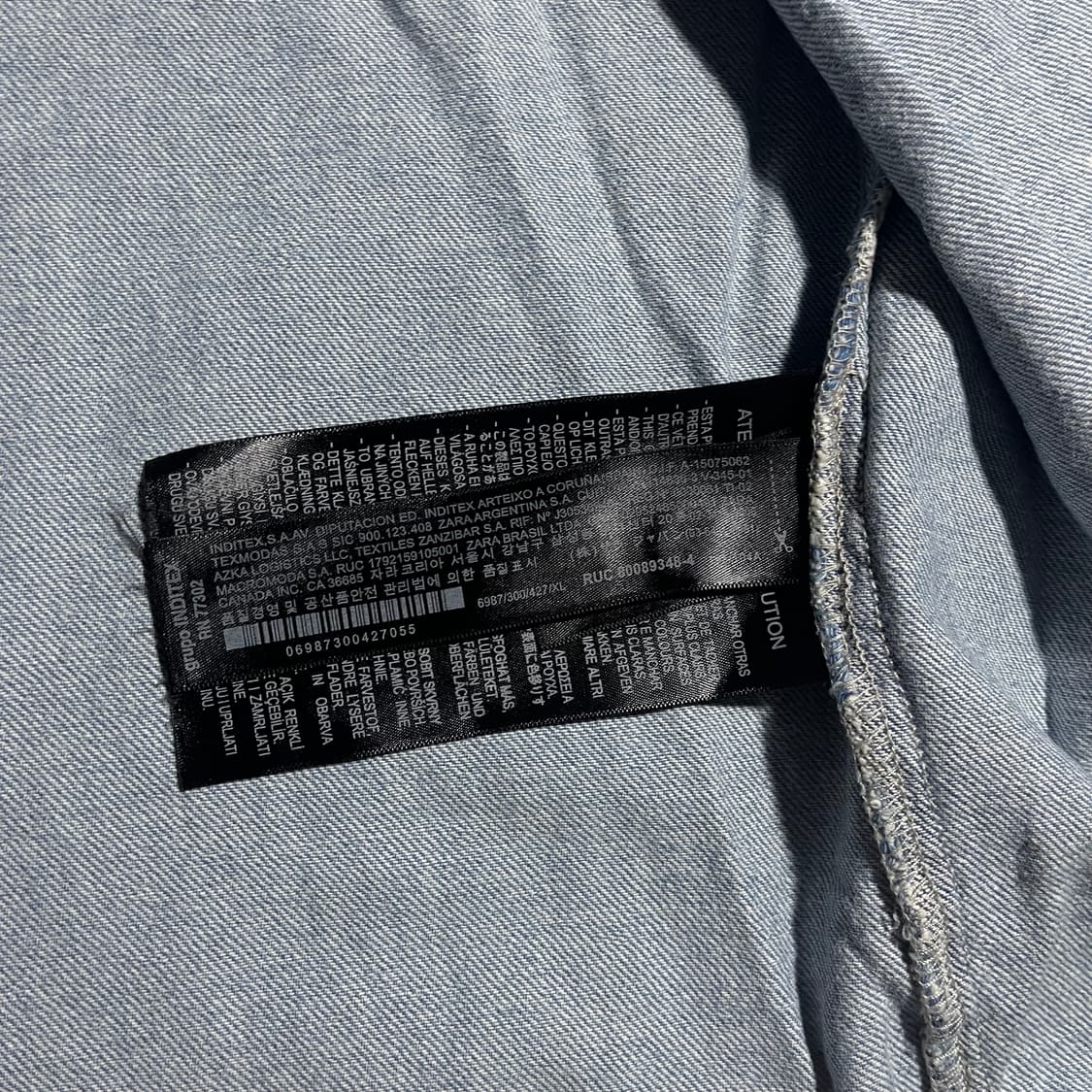 [XL]  ZARA 자라 데님 셔츠 상품이미지7