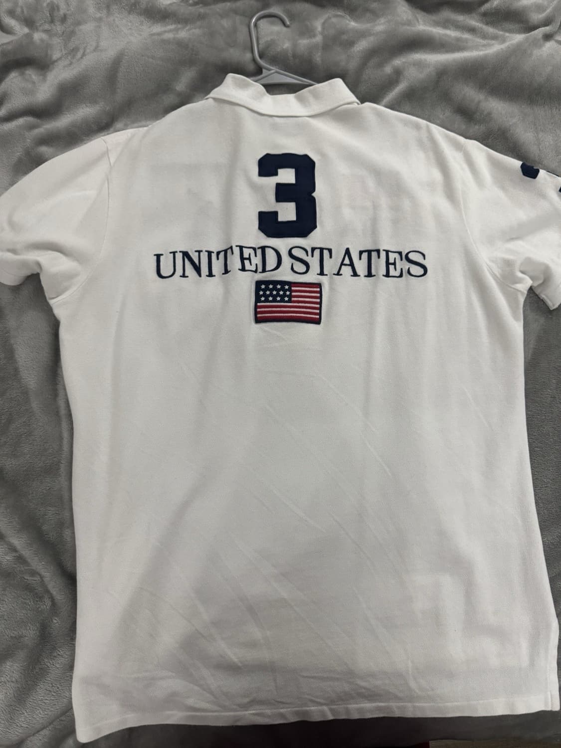 폴로 랄프 로렌 폴로 랄프 로렌 USA 성조기 빅포니 카라 반팔티 화이트 상품이미지3