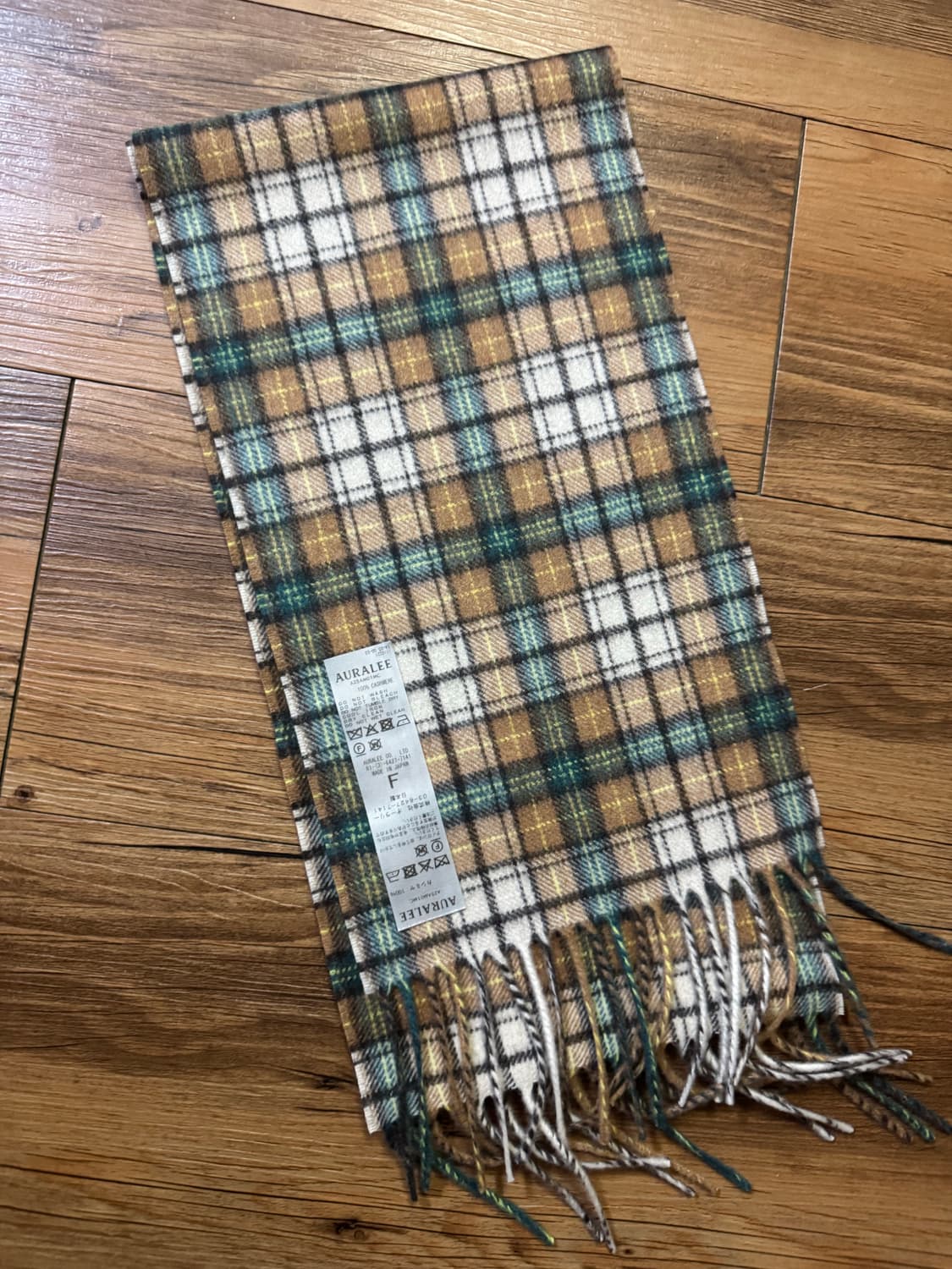 AURALEE 오라리 캐시미어 체크 머플러 상품이미지1