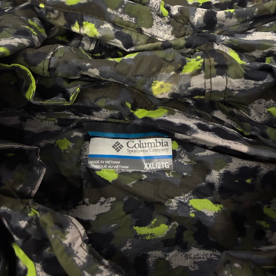 [ 정품/XXL ] 컬럼비아 카모플라쥬 후드 바람막이 자켓 상품이미지5