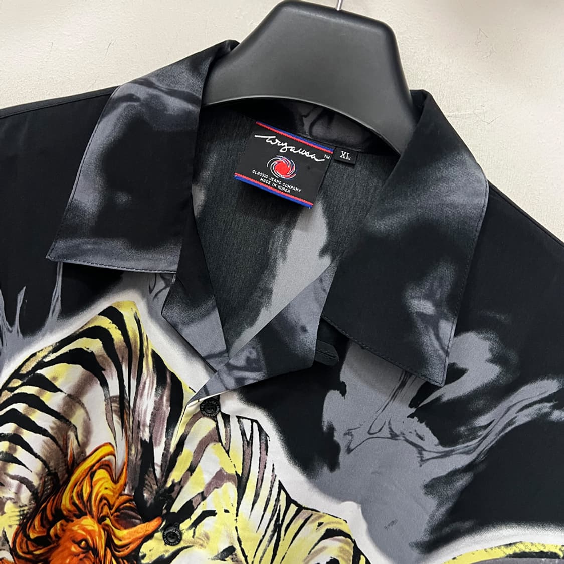 90s Waza Jeans 빈티지 풀프린팅 반팔 셔츠 XL 상품이미지3