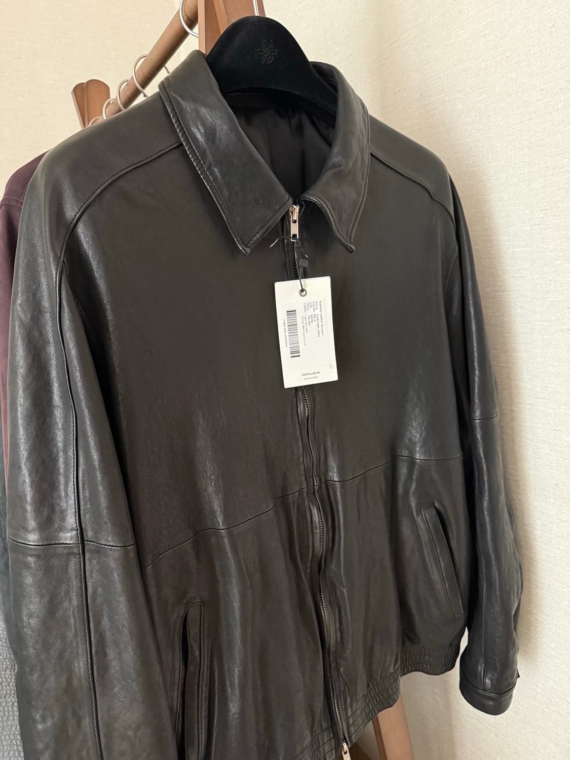 유스 워시드레더 블루종 M 상품이미지1