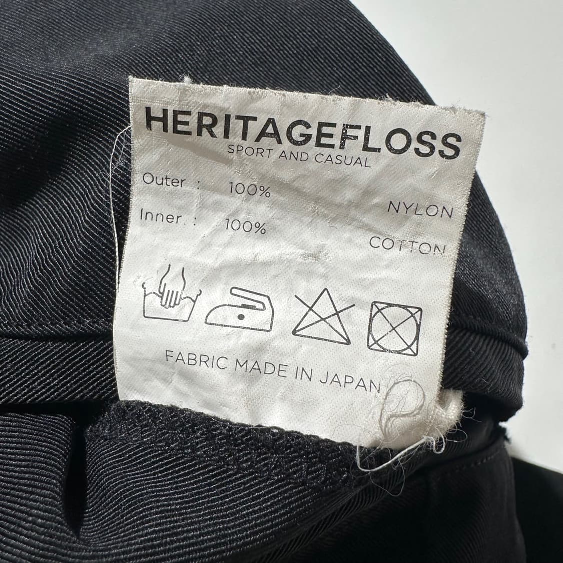 헤리티지플로스 나일론 치노 팬츠 블랙 상품이미지8