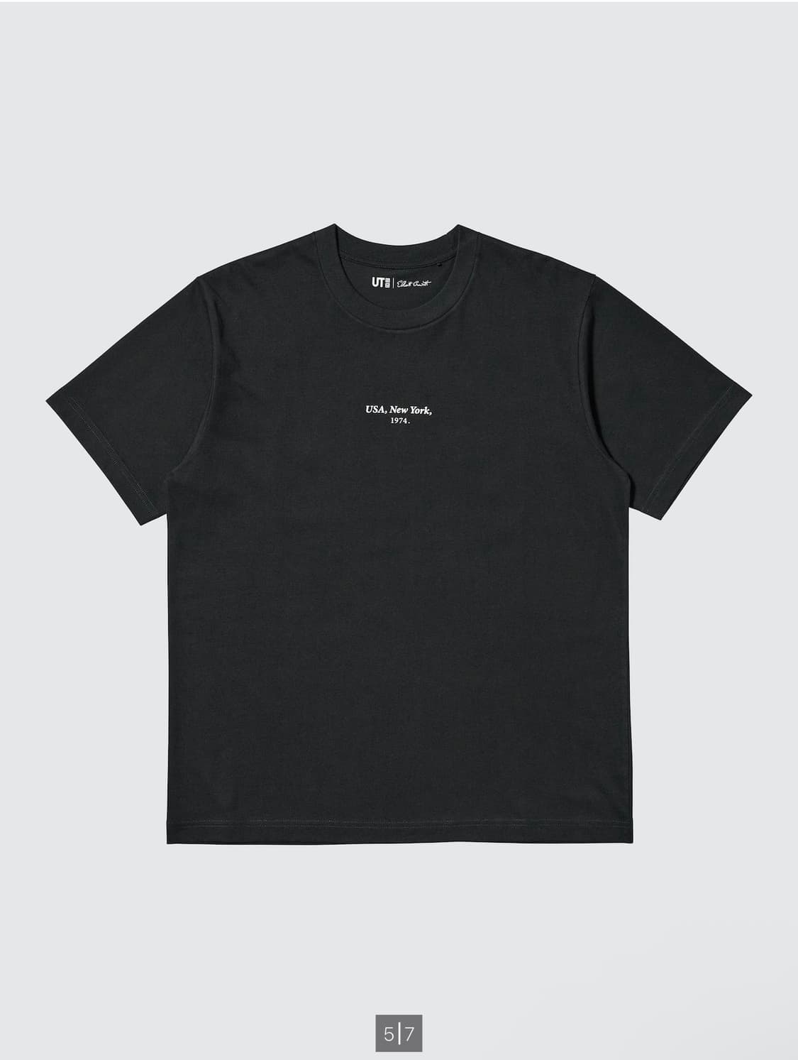 [4XL] 유니클로 엘리엇 어위트 UT 콜라보 티셔츠 블랙 상품이미지1